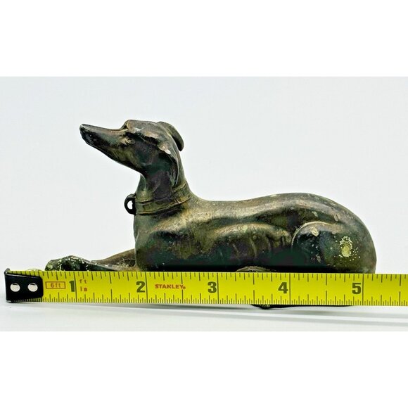 Antique Jennings Brothers Greyhound Whippet Dog Figurine Metal 5 inch - Picture 7 of 8